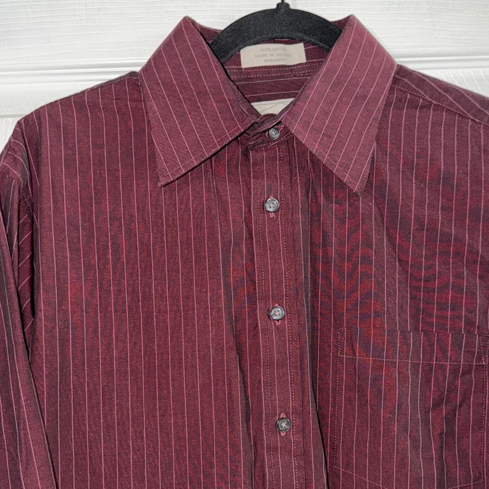 Eighty Eight Men's Dark Red Striped Shirt